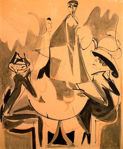 Cafe Chantant II by Ernst Ludwig Kirchner